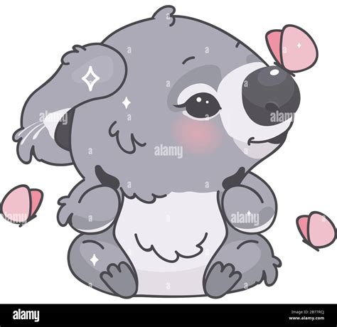 Cute Koala Kawaii Cartoon Vector Character Stock Vector Image And Art Alamy