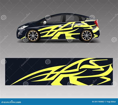 Car Decal Graphic Vector Wrap Vinyl Sticker Graphic Abstract Wave