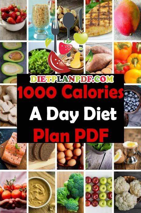 Menu Plan For 1000 Calories A Day