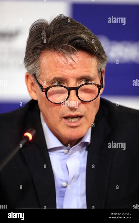 IAAF President Sebastian Coe During A Press Conference Ahead Of The