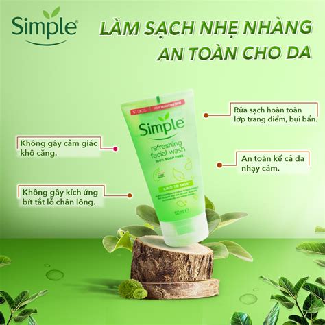 Sữa Rửa Mặt Simple Cho Da Dầu Mụn Hoặc Da Khô Srm Simple