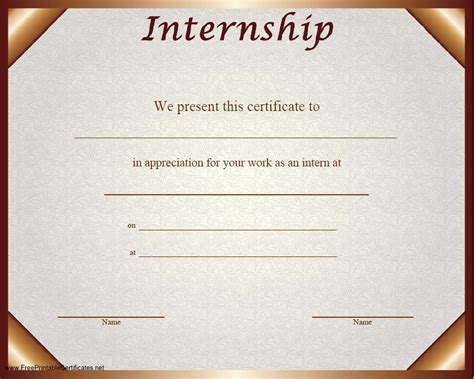 21 Free Sample Internship Certificate Templates - Printable Samples