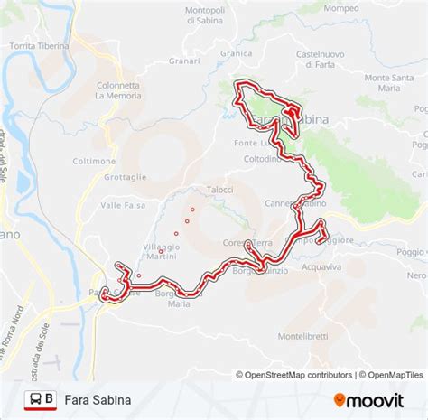 B Route Schedules Stops Maps Fara Sabina Updated