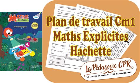 Plans De Travail Cpr Hachette Maths Explicites Cm Site De