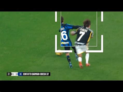 Juventus Inter 1 1 DARMIAN COLPISCE CHIESA GOL DA ANNULLARE A