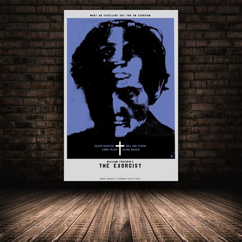 The Exorcist Poster Horror Movie Wall Art Rolled Canvas - Etsy