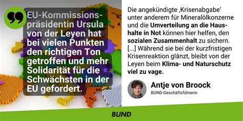 BUND on Twitter Kommissionspräsidentin vonderleyen hat heute zur