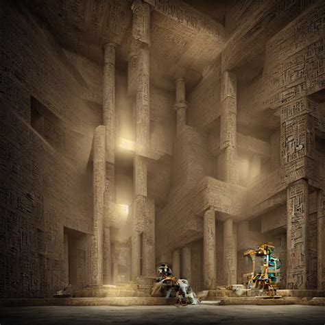 Photorealistic Epic Wide Angle Egyptian Temple Stable Diffusion