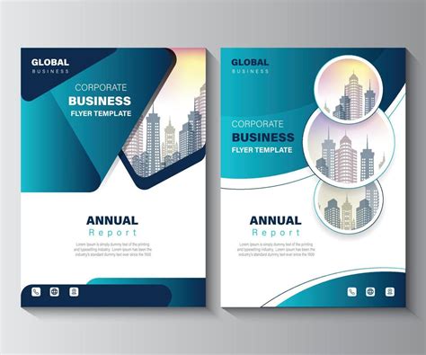 Annual Report Layout Design Template. Corporate Business Flyer ...