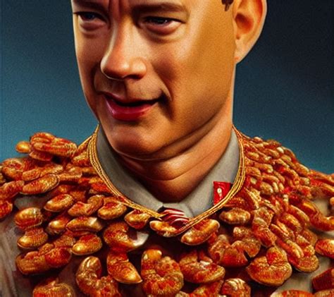 Krea Ai Tom Hanks As Forrest Gump Wearing A Necklace Made