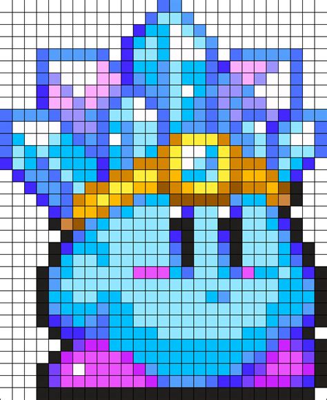 Ice Kirby Perler Bead Pattern Bead Sprite Easy Perler Bead Patterns