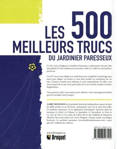 Les 500 Meilleurs Trucs Du Jardinier Paresseux De Larry Hodgson Grand