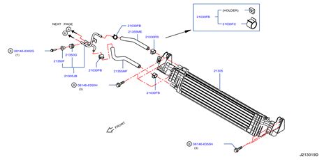 21356 5CE0A Engine Oil Cooler Line Genuine Nissan Part