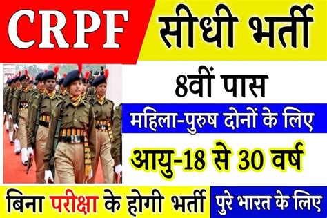 Crpf Gd Constable Recruitment Notification Post