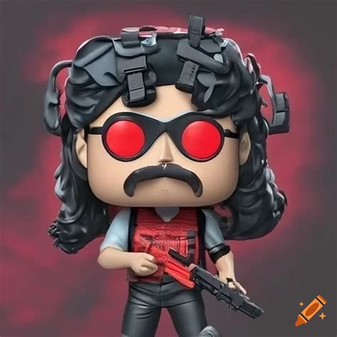 Dr Disrespect Funko Pop Figure With Mullet And Mustache On Craiyon