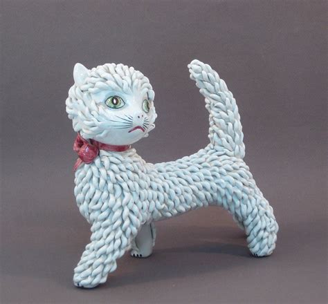 1950s Vintage Spaghetti Cat Figurine Italy