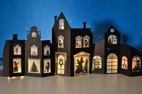 Silhouette Christmas Village: Printable Template | Adventure in a Box