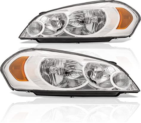 Ajp Distributors Chrome Housing Amber Reflector Headlights