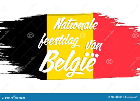 Juli Nationale Feestdag Van Belgie De Julio Bandera Del D A De La