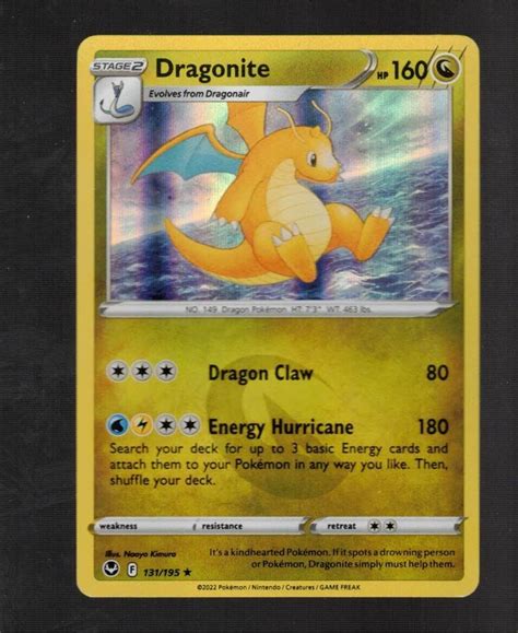 Mavin 2022 Pokemon Swsh Silver Tempest Holo Dragonite