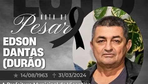 Prefeitura Divulga Nota De Pesar Pela Morte De Edson Dantas Durão