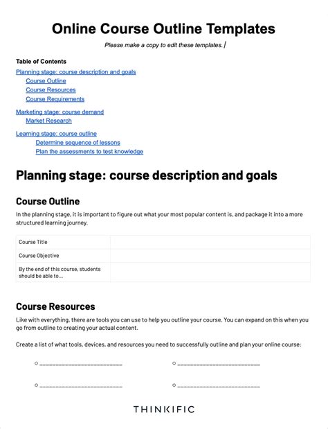 Syllabus Outline Template