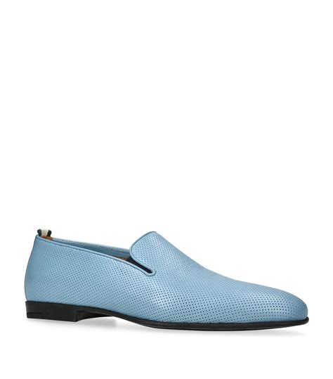 Mens Brotini Blue Perforated Loafers Harrods Uk