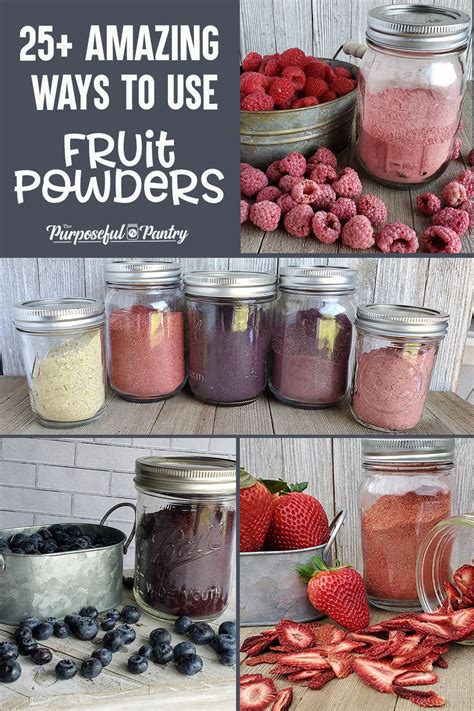 25ways To Use Fruit Powders Dehydrator Recipes Fruit Freeze Drying