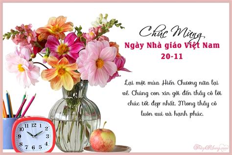 Thiệp chúc mừng ngày nhà giáo Việt Nam 20 11