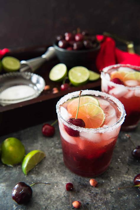 Fresh Cherry Margaritas • The Crumby Kitchen