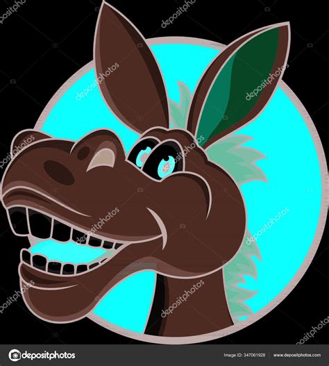 Vector Illustration Donkey Head Cartoon Stock Vector by ©YAYImages ...