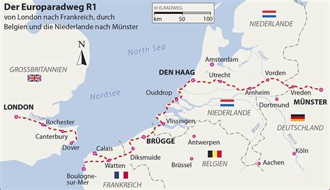 Europaradweg R Teil London M Nster Kilometer