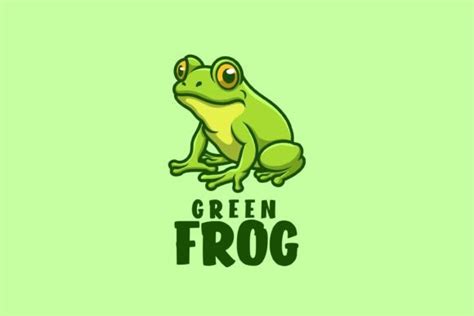 Green Frog Cartoon Illustration Mascot Graphic by ajiwaluyo88 · Creative Fabrica