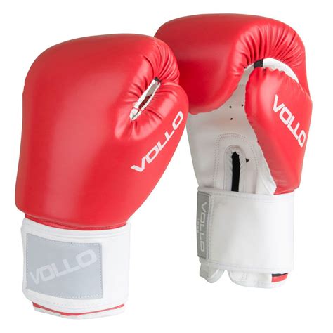 Luva Vollo Combat Vermelha Boxe Kickboxing E Muay Thai TKD Store