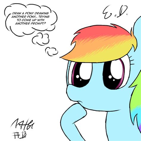 Safe Artist Everydaydashie Rainbow Dash Pegasus Pony