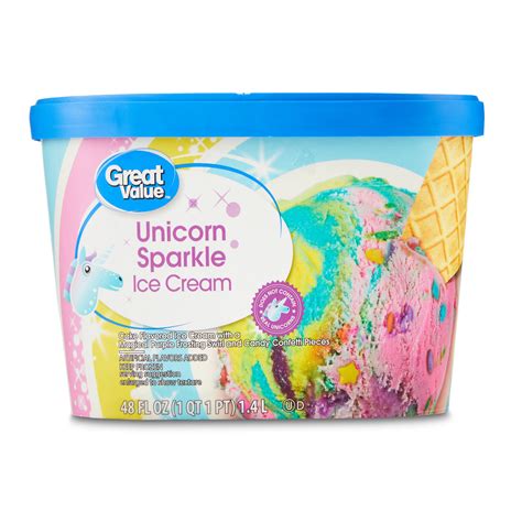 Great Value Unicorn Sparkle Ice Cream Fl Oz Walmart