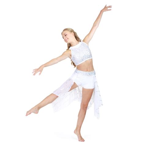 Fallon Crop Top With Square Hot Pant Skirt Images Dance Costumes