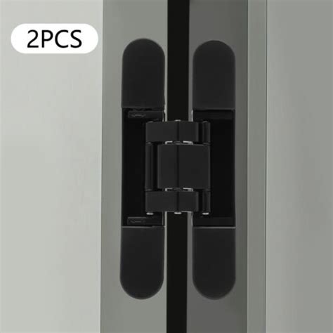 Pack Inch Black Invisible Door Hinges Heavy Duty Zinc Alloy Hidden