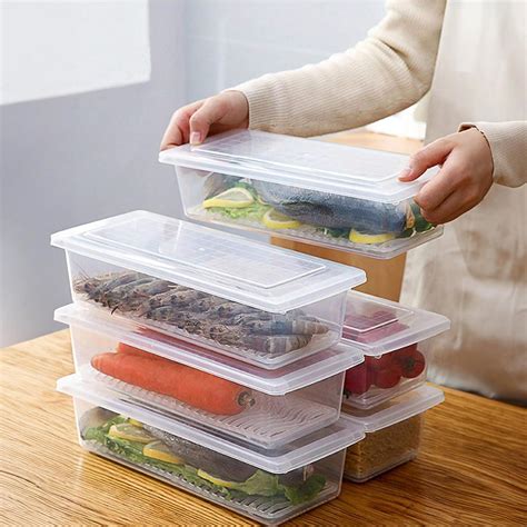 Tex Ro Fridge Storage Boxes Fridge Organizer With Removable Drain