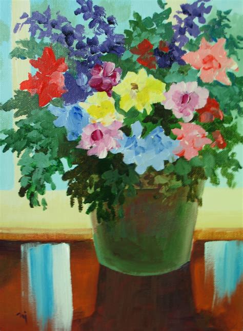 Nel's Everyday Painting: Impressionistic Flowers Two - SOLD