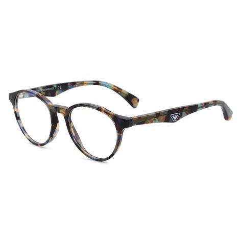 Giorgio Armani - Rectangular Men Eyeglasses - Blue - Eyeglasses ...