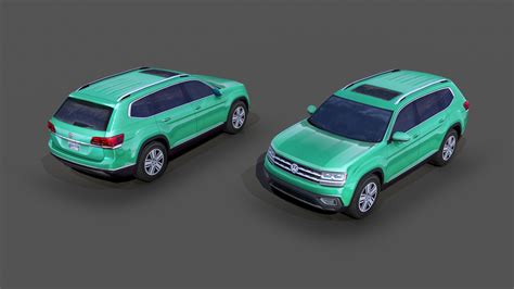 Volkswagen Atlas Suv 3d Modell 33 Max Obj Free3d