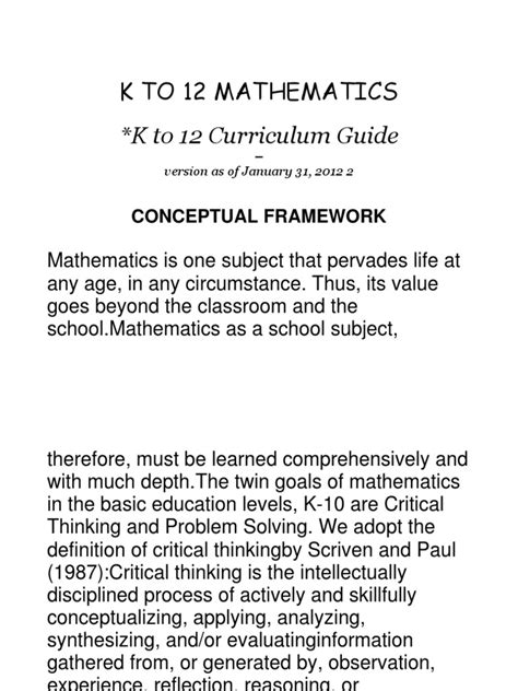 math curriculum    teaching mathematics curriculum