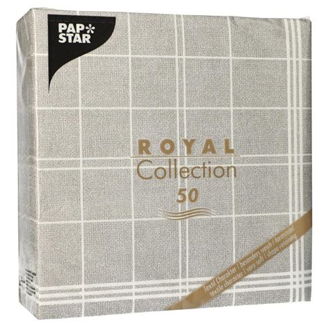 50 Servietten ROYAL Collection 1 4 Falz 40 Cm X 40 Cm Grau Kitchen