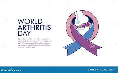 World Arthritis Day Banner Template Vector Stock Vector Illustration