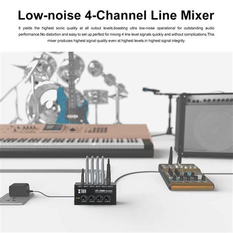 Xtuga Channel Sound Mixer Professional Ultra Low Noise Audio Sound