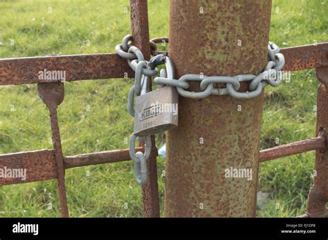 Padlocked Gate Hi Res Stock Photography And Images Alamy