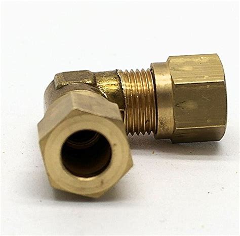 British Made 90 Degree 10Mm To 10Mm Bend Brass Compression Fitting 15