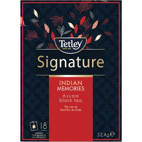 Tetley Signature Indian Memories Thé Noir Du Nord Est De Linde 18 Sachets 324g Pas Cher