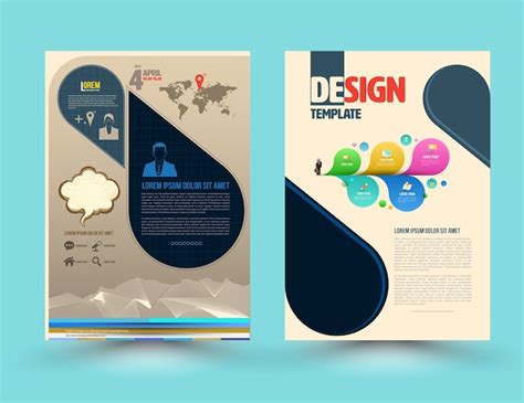 Premium Vector Vector Brochure Template Design Cartoon Style